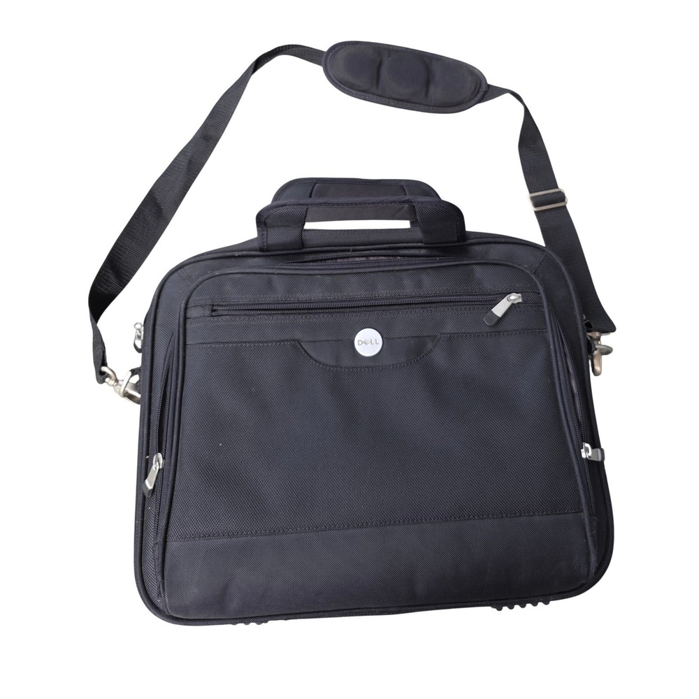 Dell Black Ballistic Nylon Laptop Messenger Bag Briefcase Professional Travel Z2